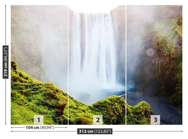 Carta da parati Cascata di skogafoss 104x70 cm