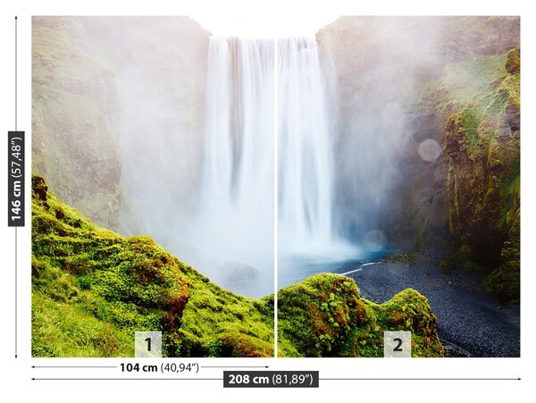 Carta da parati Cascata di skogafoss 104x70 cm