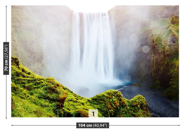 Carta da parati Cascata di skogafoss 104x70 cm