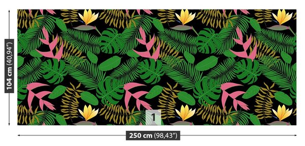 Carta da parati Foglie tropicali 104x70 cm
