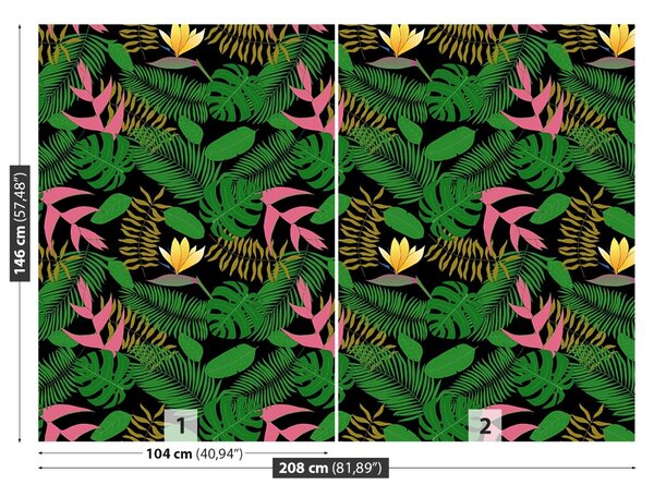 Carta da parati Foglie tropicali 104x70 cm