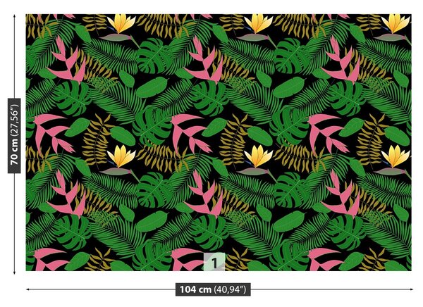 Carta da parati Foglie tropicali 104x70 cm