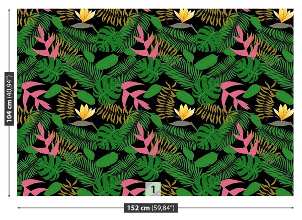Carta da parati Foglie tropicali 104x70 cm