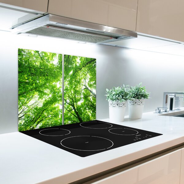 Tagliere in vetro temperato Foresta verde 60x52 cm