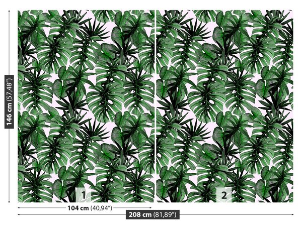 Carta da parati Foglie tropicali 104x70 cm