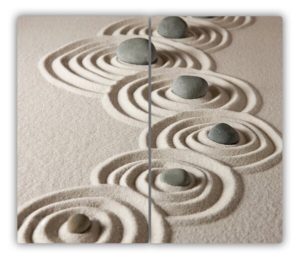 Tagliere in vetro Zen Piasek Stones 60x52 cm