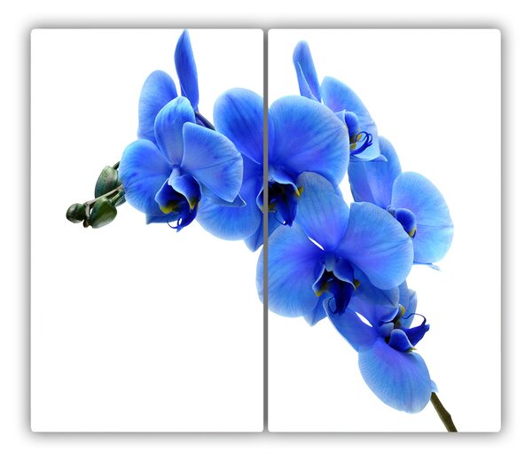 Tagliere in vetro Orchidea blu 60x52 cm