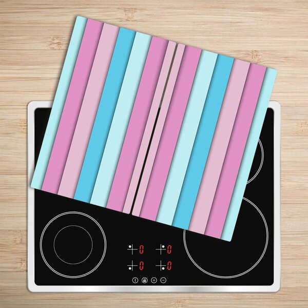 Tagliere in vetro Strisce colorate 60x52 cm