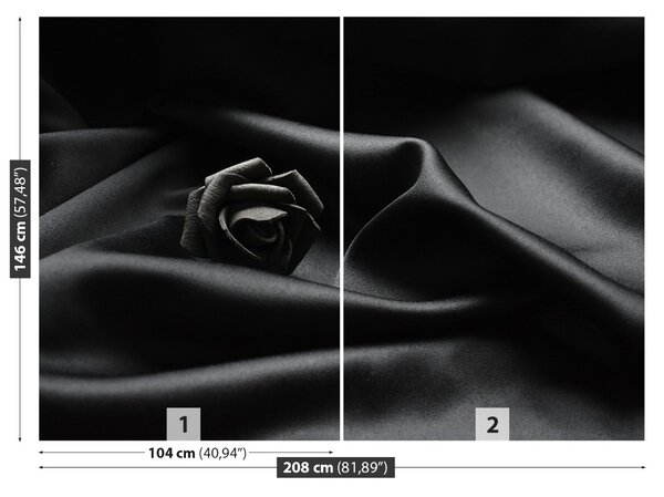 Carta da parati Rosa nera 104x70 cm