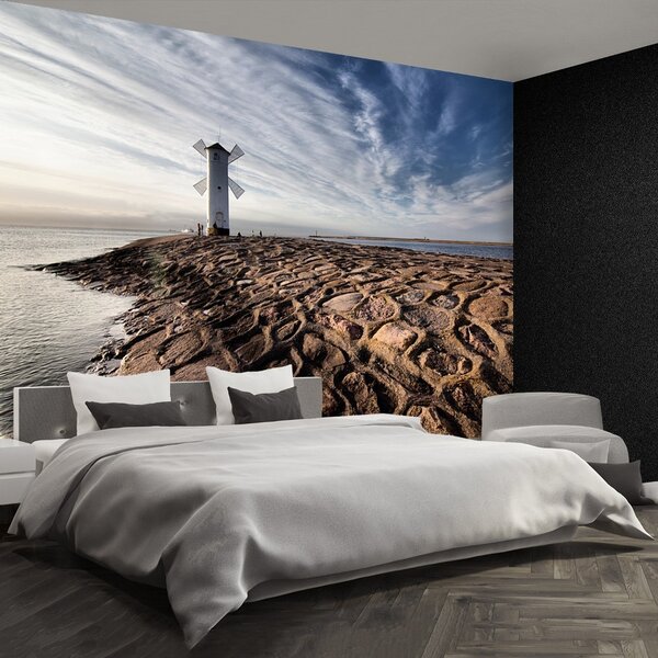 Carta da parati Lighthouse Windmill 104x70 cm