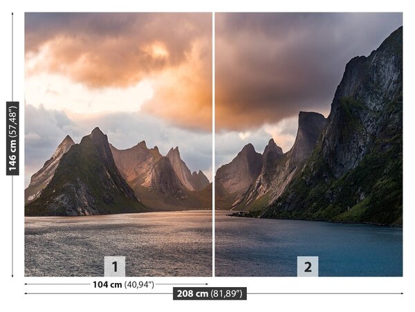 Carta da parati Lofoten Norvegia 104x70 cm