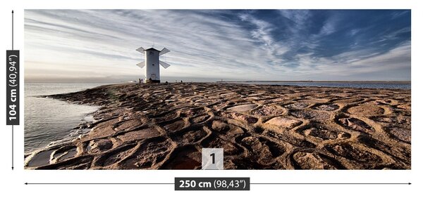 Carta da parati Lighthouse Windmill 104x70 cm