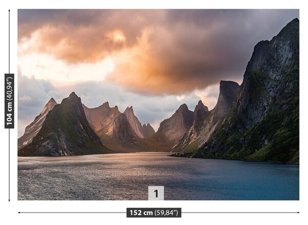 Carta da parati Lofoten Norvegia 104x70 cm