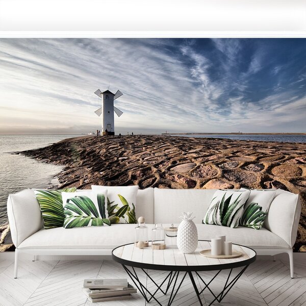 Carta da parati Lighthouse Windmill 104x70 cm