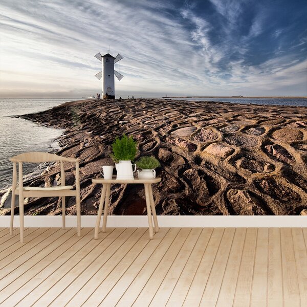 Carta da parati Lighthouse Windmill 104x70 cm