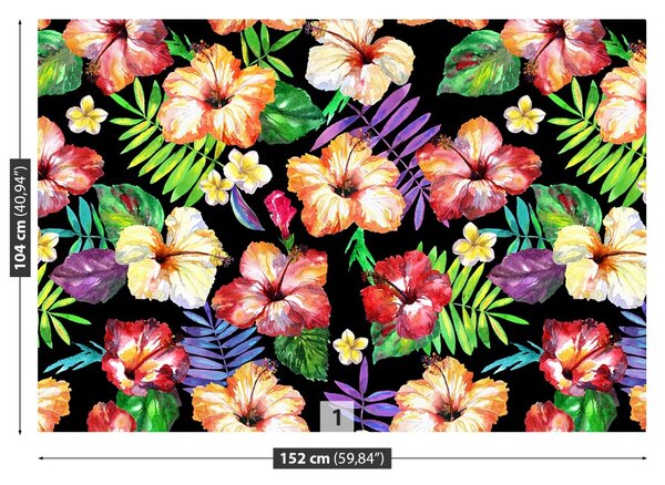 Carta da parati Fiori di ibisco 104x70 cm