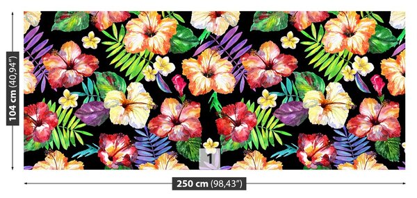 Carta da parati Fiori di ibisco 104x70 cm