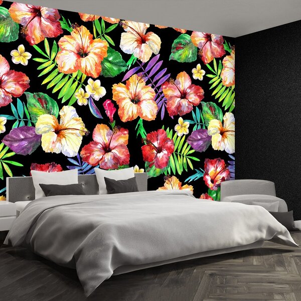 Carta da parati Fiori di ibisco 104x70 cm