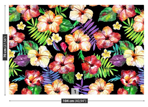 Carta da parati Fiori di ibisco 104x70 cm