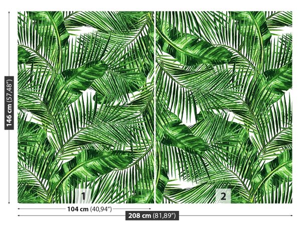 Carta da parati Foglie tropicali 104x70 cm