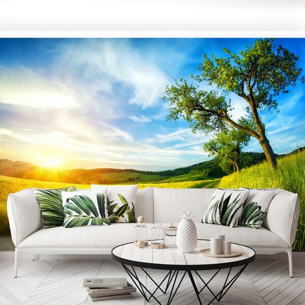 Carta da parati Meadow dell'albero 104x70 cm