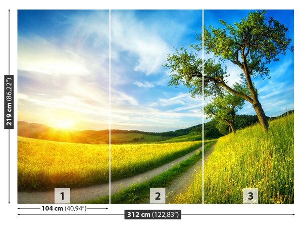 Carta da parati Meadow dell'albero 104x70 cm