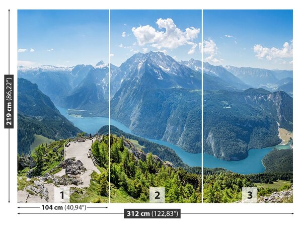 Carta da parati Alpi Baviera 104x70 cm