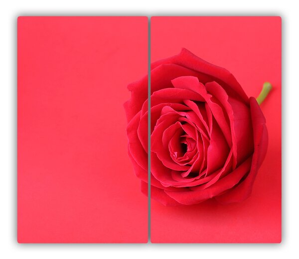 Tagliere in vetro Rosa rossa 60x52 cm