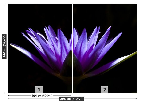 Carta da parati Loto viola 104x70 cm