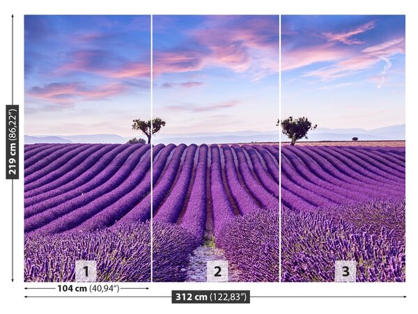 Carta da parati Campo di lavanda 104x70 cm
