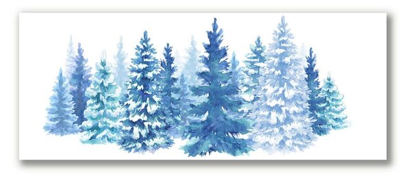 Quadro su tela Alberi di Natale Neve Inverno 100x50 cm