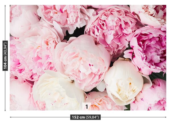 Carta da parati Peonie rosa 104x70 cm