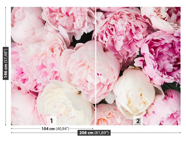 Carta da parati Peonie rosa 104x70 cm
