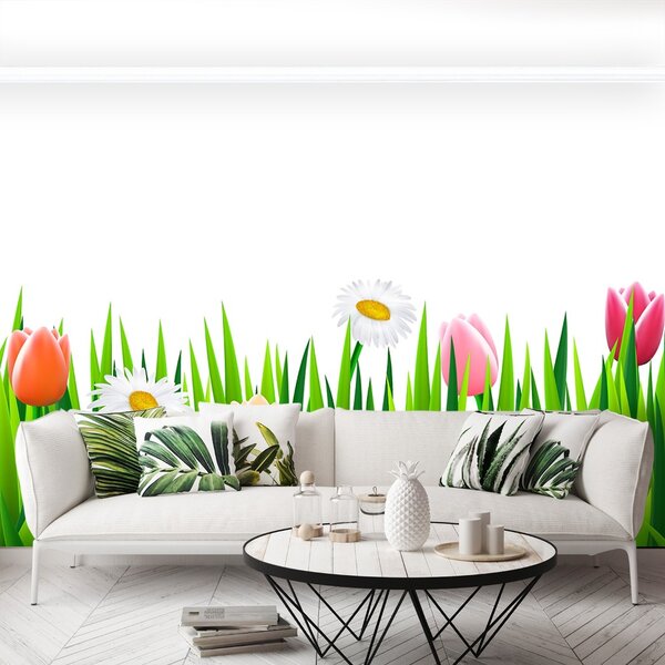 Carta da parati Tulips erba 104x70 cm