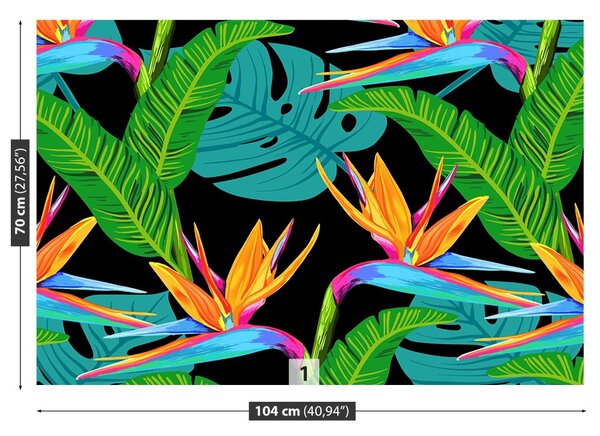 Carta da parati Fiori tropicali 104x70 cm