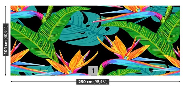 Carta da parati Fiori tropicali 104x70 cm