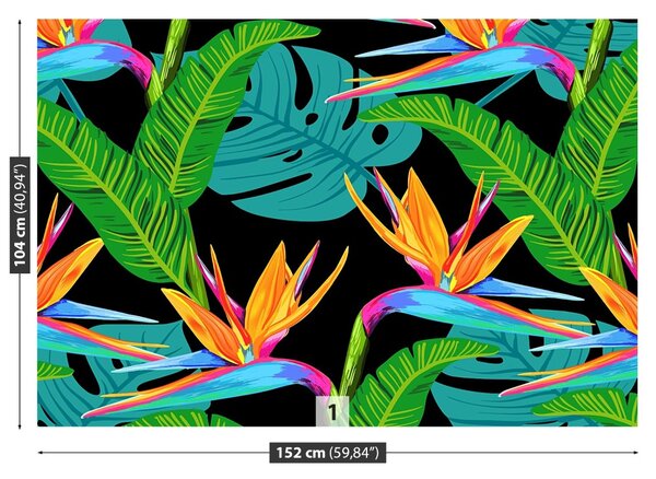 Carta da parati Fiori tropicali 104x70 cm
