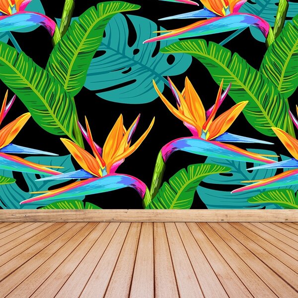 Carta da parati Fiori tropicali 104x70 cm
