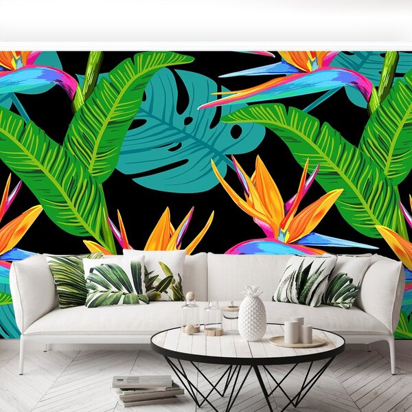 Carta da parati Fiori tropicali 104x70 cm