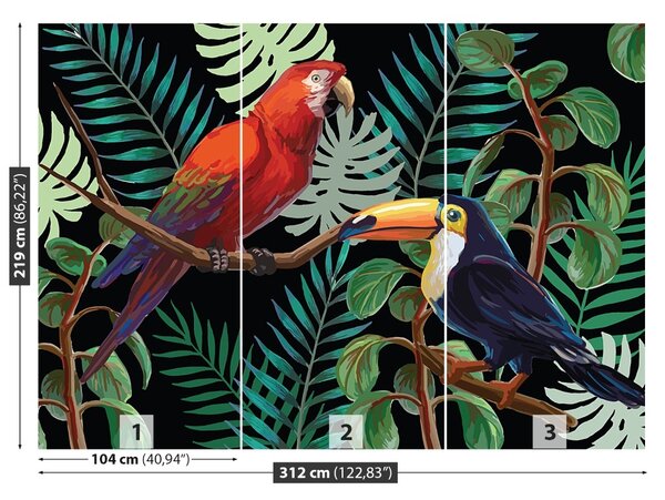 Carta da parati Ara toucan 104x70 cm