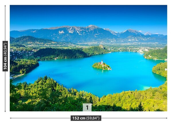 Carta da parati Panorama del lago 104x70 cm