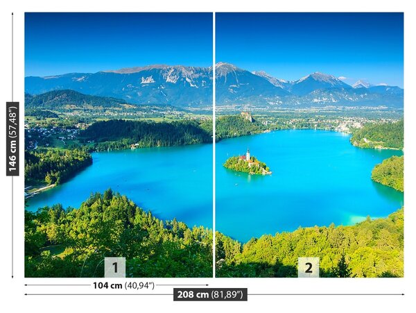 Carta da parati Panorama del lago 104x70 cm