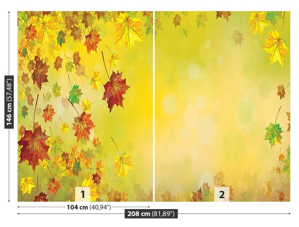 Carta da parati Foglie di caduta 104x70 cm