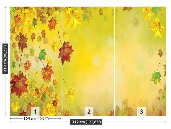 Carta da parati Foglie di caduta 104x70 cm