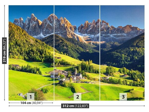 Carta da parati Montagne Dolomiti 104x70 cm