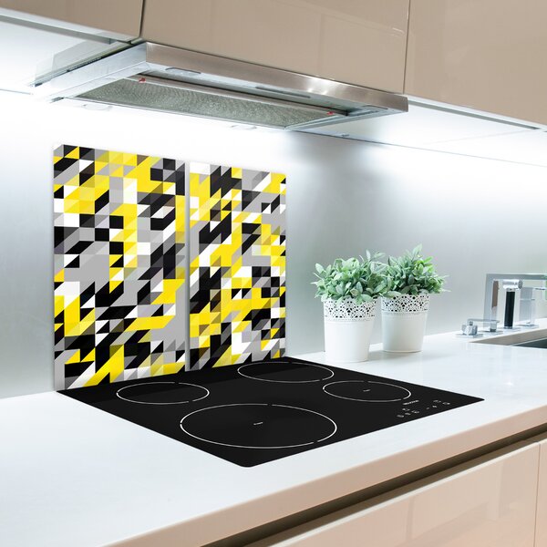 Tagliere in vetro temperato Sfondo geometrico 60x52 cm