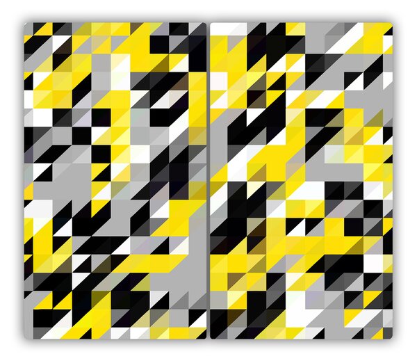 Tagliere in vetro temperato Sfondo geometrico 60x52 cm
