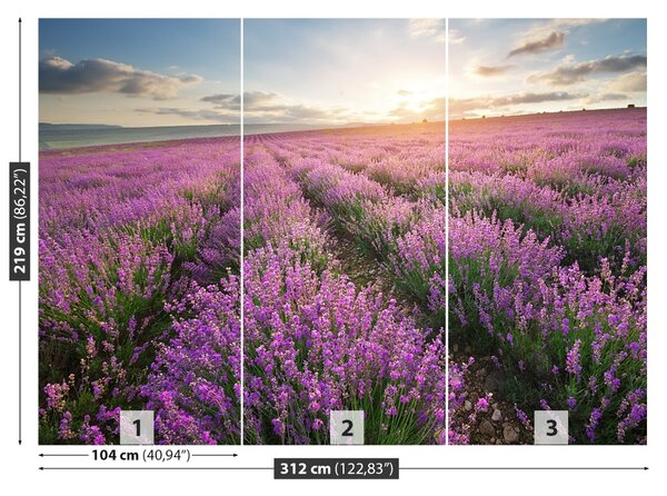 Carta da parati Lavender Meadow 104x70 cm