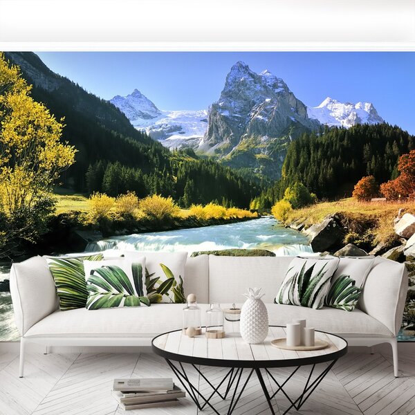Carta da parati Alpi svizzere 104x70 cm