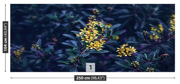 Carta da parati Fiori gialli 104x70 cm